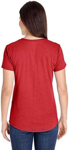 Camiseta de Triblend de Triblend de Anvil Ladies. 6750L Heather Red
