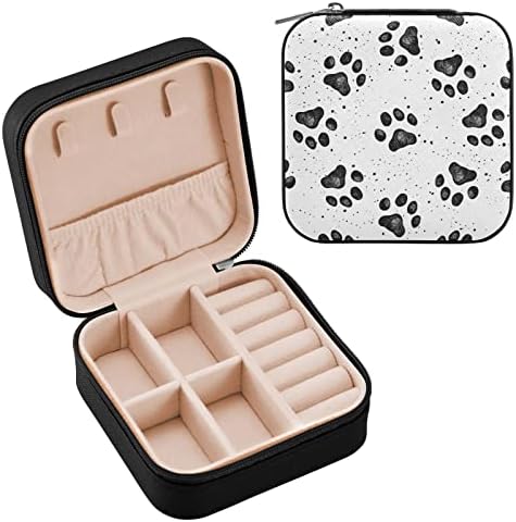 Pedras de cães de umiriko caixas de jóias pequenas, jóias portáteis de viagem para anel, pingente, brinco, colar, caixa