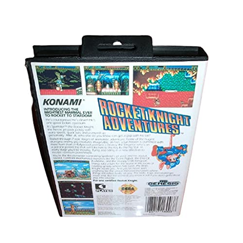 Aditi Rocket Knight Adventures US Cover com caixa e manual para sega megadrive Gênesis Console de videogame de 16 bits cartão MD
