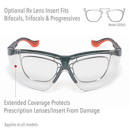 Uvex por Honeywell Genesis XC Segurança óculos, moldura preta com sct-reflet 50 lente e ultra-dura-scratch hardcoat
