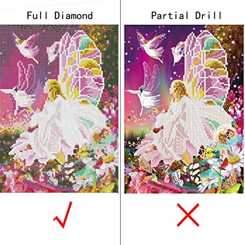 Pintura de diamante 5D DIY por kits de números, grande adultos de diamante adultos para iniciantes, broca completa gem