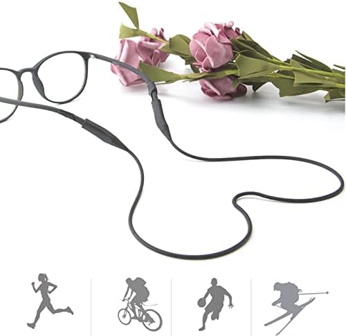 Cinta de vidro de silicone upionic, cordão de pescoço de óculos, retenção de óculos de segurança elástica
