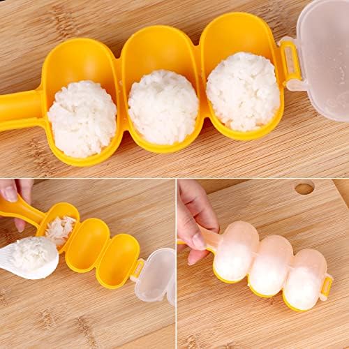 Shaker de bola de 2pcs-rice, moldes de bola de arroz, ferramentas de cozinha em forma de bola diy shakers decoração