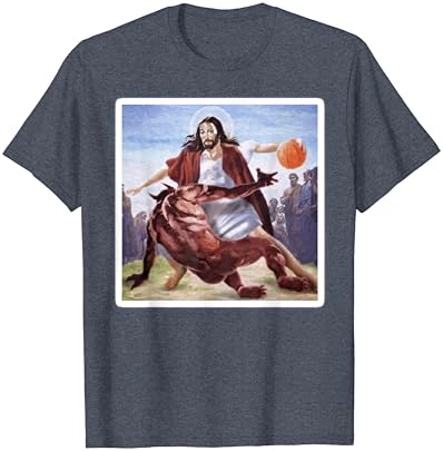 Jesus cruzando a camiseta de basquete de Satanás