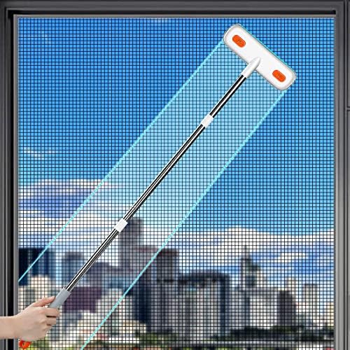 Pincel de limpeza de tela de malha de janela - ferramenta de limpador de janelas domésticas - pincel múltiplo para tela