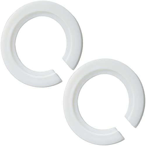 Casoter E27 a E14 Lamp Shade Ring Converter, substituição de plástico branco de 42 mm a 29 mm com ajuste de anel duplex, 2 pacote