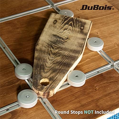 Dubois 51037 24 ”Universal T-Tracks com kit de cruzamento para trabalhos de madeira, perfil de corte duplo de alumínio e orifícios