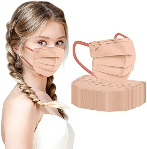 JMETRIE 50pc Máscara facial descartável para proteção adulta e ao ar livre Máscara confortável respirável para homens