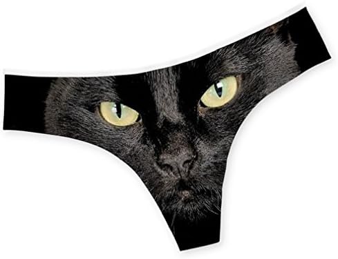 The Crafty Owl 3D Print Panty Briefs Underwear para mulheres caveira/gato/cachorro/galáxia/rosa/lábio/bandeira