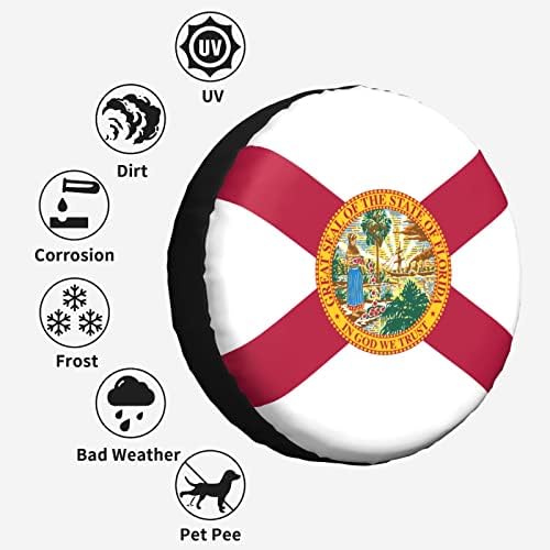Bandeira da Florida Padrão Imprimir Pripar Pneus de capa Protetor de roda
