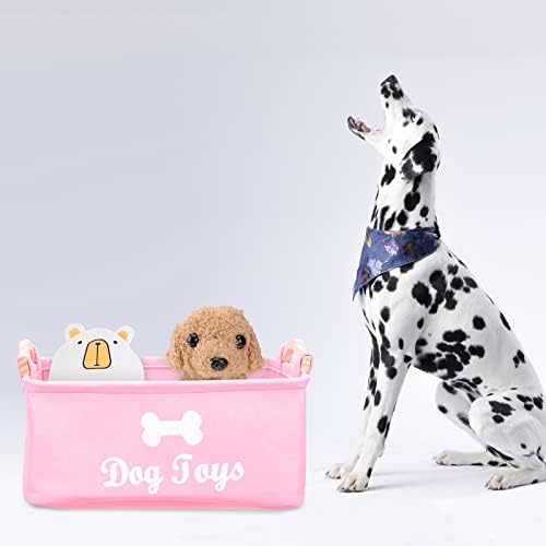 Cesta de brinquedos de cachorro conveniente brinquedos de cã