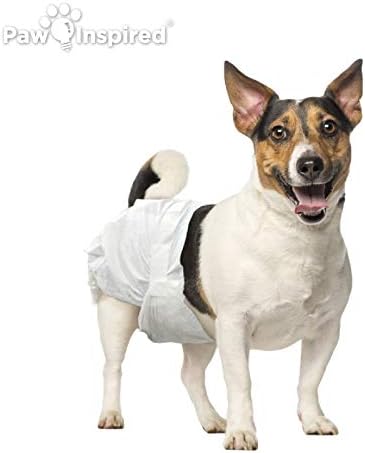 Fraldas de cães descartáveis ​​inspiradas em Paw | Fraldas de cachorro fêmeas Ultra Protection | fraldas de cachorrinho, fraldas para cães em calor ou fraldas de incontinência de cães