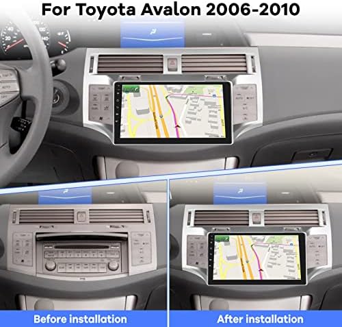 [2G + 32G] Rádio do carro para Toyota Avalon 2006 2007 2008 2009 2010, estéreo de tela de toque Android 11 de 9 polegadas, Apple CarPlay/Android Auto/Hi-Fi Audio/1080p/SWC/Bluetooth + AHD Backup Camera + Mic + Mic +
