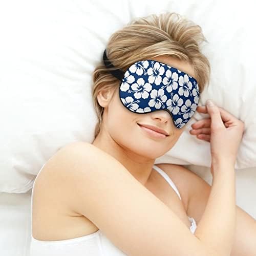 Blue Hibiscus Flor Sleep Máscara máscara macia Tampa de máscar