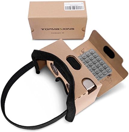 Google Cardboard, TopMaxions 3D VR REALIDADE VIRTUAL DIY VR fone de ouvido para filmes e jogos 3D compatíveis com Android & Apple até 6 polegadas Máquina de configuração fácil