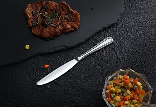 Novo Star FoodService 58789 Padrão Windsor, aço inoxidável 18/0, faca de jantar, 8,2 polegadas, conjunto de 12