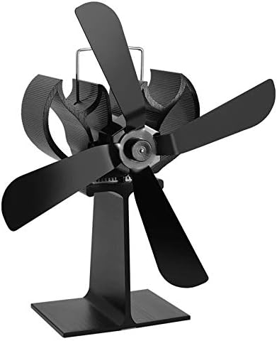 Teerwere Woodburner Fan Fan Home Log Burner Fan 4 Blades Fã de lareira fã de circulação de calor ecológica