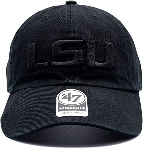 '47 Louisiana State Tigers preto na limpeza preta Strapback Black Hat Black Hat