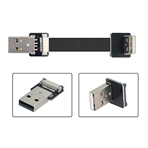Chenyang cy USB 2.0 tipo A masculino para USB 2.0 Dados masculinos do homem Slim FPC Cabo de 90 graus Angulado para FPV