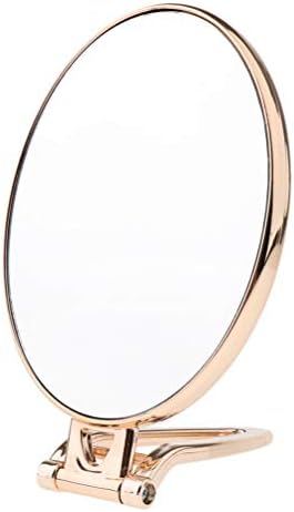 Jjry dupla face dobrável espelho de mão-1x 2x espelho de maquiagem de maquiagem 3 cores opcional c/prata
