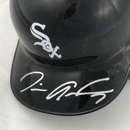 Tim Anderson assinou mini capacete PSA/DNA Chicago White Sox autografado - Mini capacetes MLB autografados
