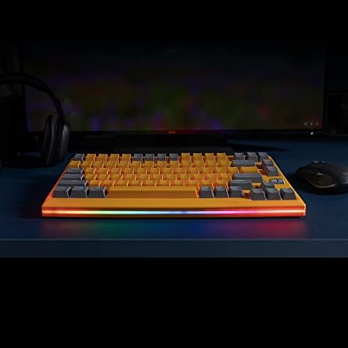 TAIAHIRO 980 80% compacto TKL RGB Mechanical Wireless & Wired Keyboard, PBT Keycaps, Bluetooth e conexão 2.4G, interruptor