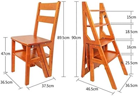 Cadeira retrátil de atividade YGQBGY Pé de duas etapas de dois passos Cadeira de cadeira de edifício escada de madeira