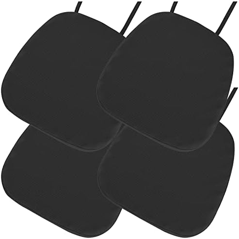 BAIBU 14x14 polegadas não deslizam almofadas de cadeira de metal de 4, almofada de cadeira de cozinha de metal macio com gravatas