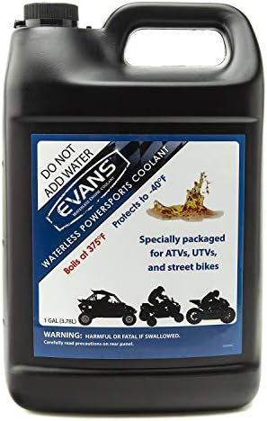 Evans Coolante EC42001 Fluido de preparação sem água, 128 fl. OZ LRIOLANTE EC72001 PowerSports Lrial sem água do motor,