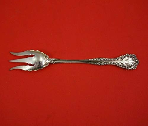 Florentino por Alvin Sterling Silver Pickle Fork 3-Tine Scallopled Edge 6 Antique