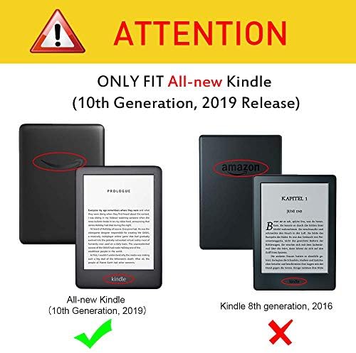 DTECK All-New Kindle 2019 Case-Concha leve leve e leve com Auto Wake/Sleep Premium Leather Protective Smart Cover for Kindle