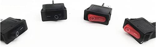 Berrysun Rocker Switch 5pcs kcd1-110 10x22mm preto super fino interruptor de balaocramento não/desligado 2 pinos pequenos centradores