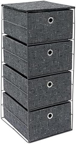 JVL Shadow 4 gaveta Torre de armazenamento de tecido largo