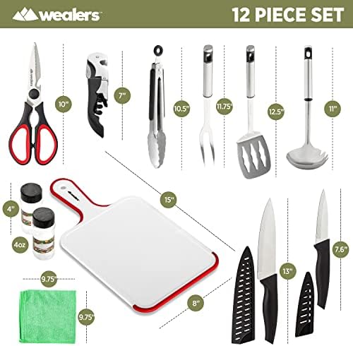 12 peças acampamento cozinha utensília de utensílios de viagem Acessórios para Grill Acessórios portátil Equipamento