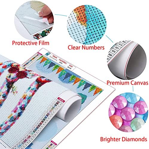 Kits de pintura de diamante para adultos, vaso de flores diamante arte infantil tinta 5d para iniciantes por números, diamante