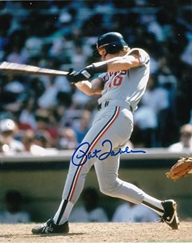 Pat Tabler Cleveland Indians Ação assinada 8x10 - Fotos autografadas da MLB