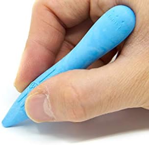A borracha de lápis Tribello, borrachas em forma de lápis grudam para apagamento preciso e aperto confortável, borracha livre de látex - 3 cores