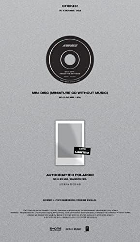 Ateez Spin Off: From the Testemunha 1º Álbum Single Poca Versão Photo Stand+QR Card Álbum+Favor Card+PhotoCard+Adesivo+CD miniatura+Rastreamento