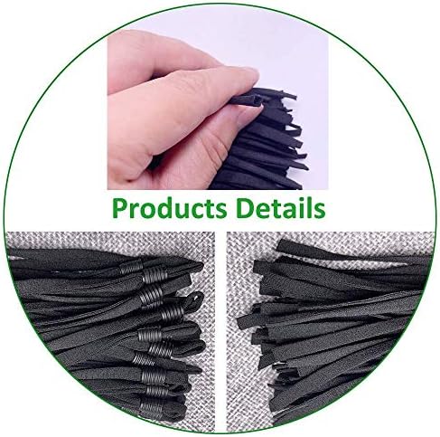 Ghslife Ajuste as tiras de cordas de cordão elástico ajustável para costura de máscara, loops de orelha de 24 cm de máscara de 24 cm, para fazer máscaras de corda elástica com fivela de fechadura