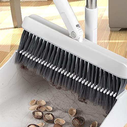 Mahza Push Broom Broom and Scoop Conjunto dobrável Dustpan Limpador de água de banheiro sofisticado para varrer os produtos de limpeza de lixo de lixo de lixo