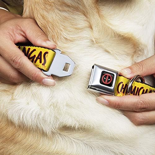 Fivela de cinto de segurança de colarinho de cachorro chimichangas chama amarelo preto vermelho 18 a 32 polegadas 1,5 polegadas de largura