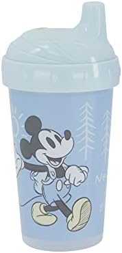 Copos com canudinho para meninos | 10 onças Mickey Mouse Sippy Cup Pack de dois com palha e tampa | Garrafa de água de viagem à prova de vazamento azul durável para crianças pequenas