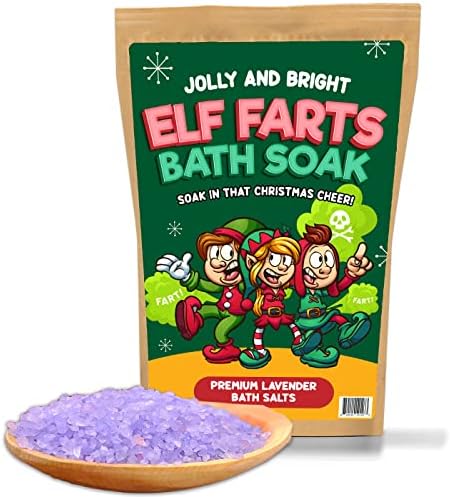 ELF FARTS SALTS BAIO SMOAK - Presente exclusivo de mordaça para crianças - Presentes engraçados de banheira de Natal para adolescentes