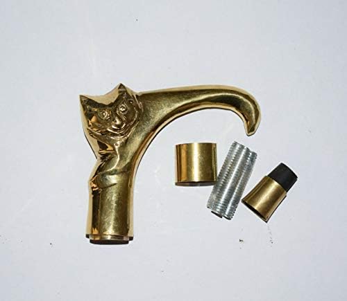 Cat Brass Design Handle vintage Antique Bonge Handle