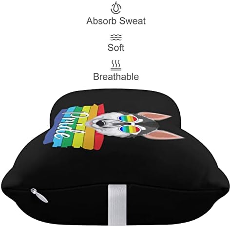 Almofado de pescoço do carro husky do orgulho LGBT 2 PCs Coscada de cabeça respirável Coscada de descanso universal do pescoço