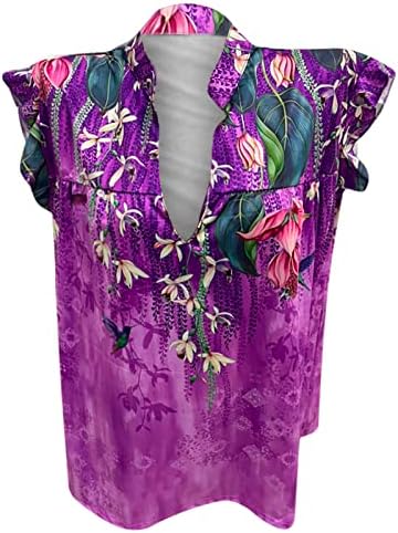 Tops mexicanos para mulheres 3D Tampo de praia de impressão floral Tops soltos Fit saindo da blusa camisa de férias