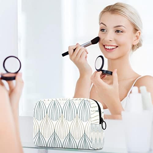 Line Pattern Travel Saco de maquiagem Bolsa cosmética Bag de viagem de higiene pessoal para mulheres Bolsa de organizador