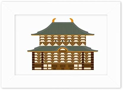 Dihythinker Tradicional japonês templo cultural foto monte moldura de imagem de pintura de arte 5x7 polegadas