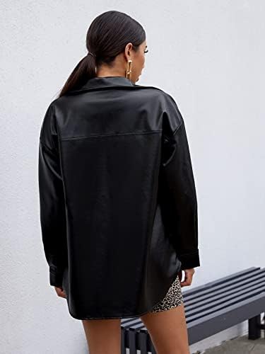 Jackets de Blackia feminino quente Flap de bolso de bolso de bolso de ombro de couro de couro de ombro encantador