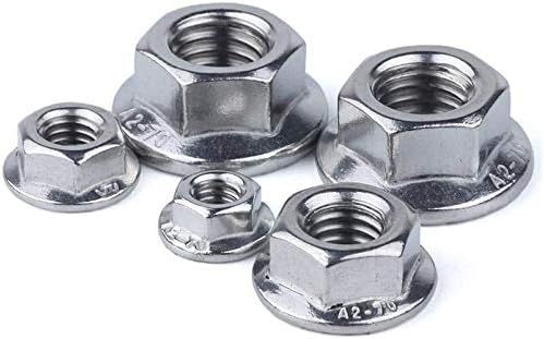 Sogudio Bolts e porcas 304 porca de dentes de aço inoxidável, porca de flange hexagon de dente fino, anti-dente anti-skid-m5